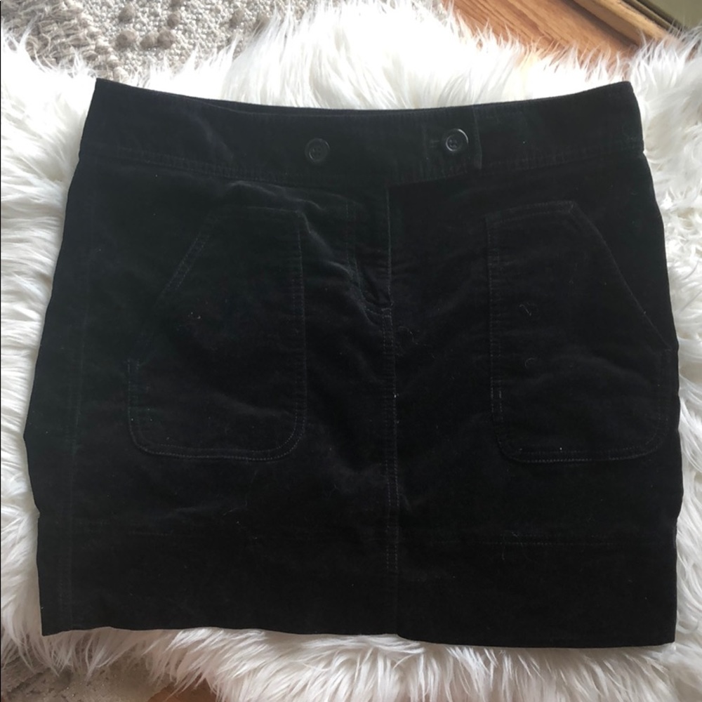 Velvet black mini skirt Ann Taylor Loft  size 10